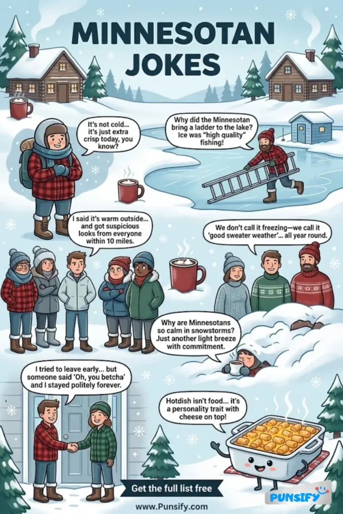 179+ Hilarious Minnesotan Jokes & Puns That Will Brighten Your Day Instantly