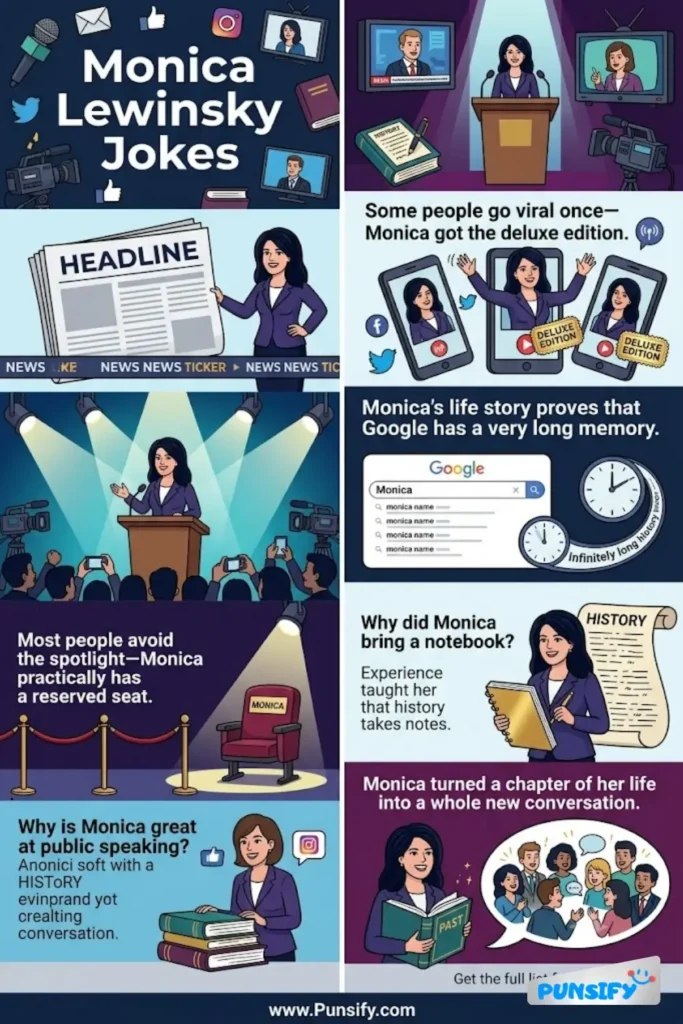 163+ Hilarious Monica Lewinsky Jokes & Puns That Will Make You Chuckle Today