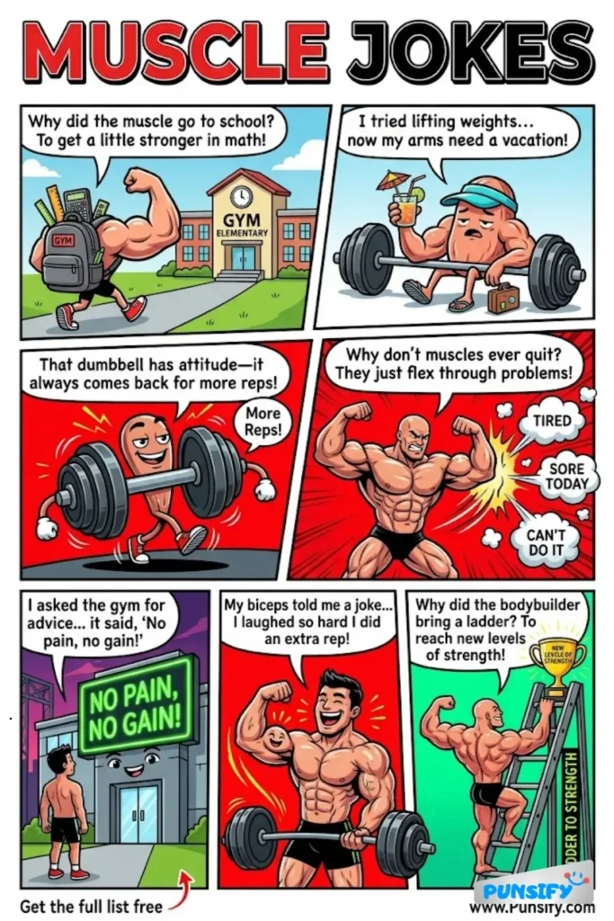 175+ Hilarious Muscle Jokes & Puns to Flex Your Funny Bone and Lift Spirits