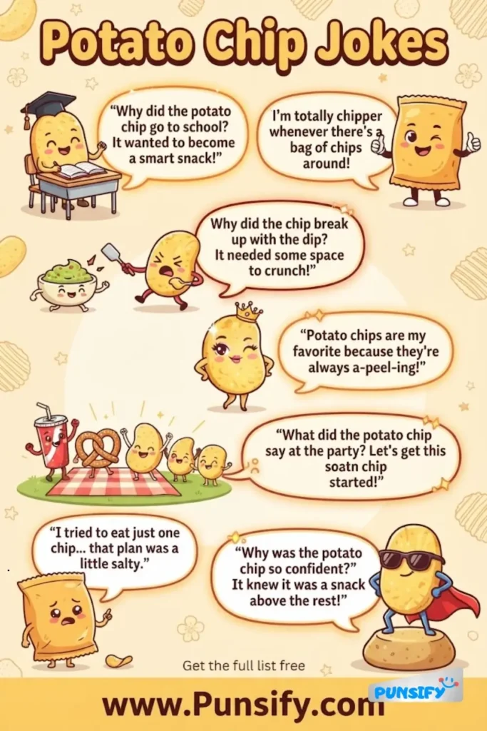 165+ Potato Chip Jokes That Crunch Up Your Laughs Today in 2026