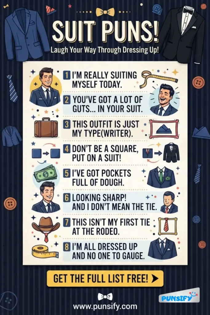 183+ Suit Puns That Will Tailor Your Day with Laughter