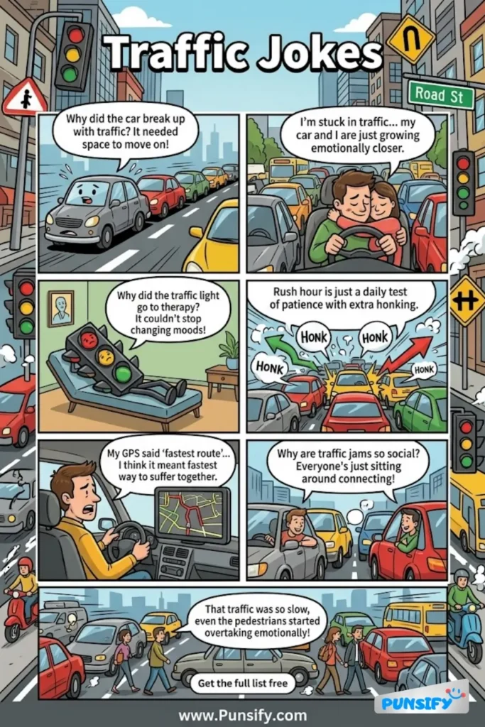 157+ Hilarious Traffic Jokes & Puns to Lighten Your Commute and Boost Your Mood