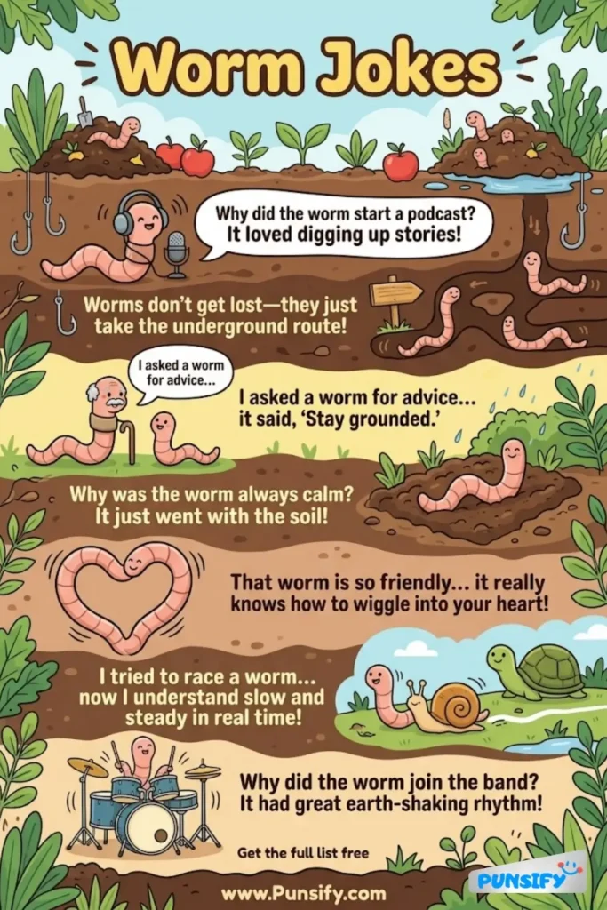 169+ Hilarious Worm Jokes & Puns That Will Have You Laughing in the Dirt