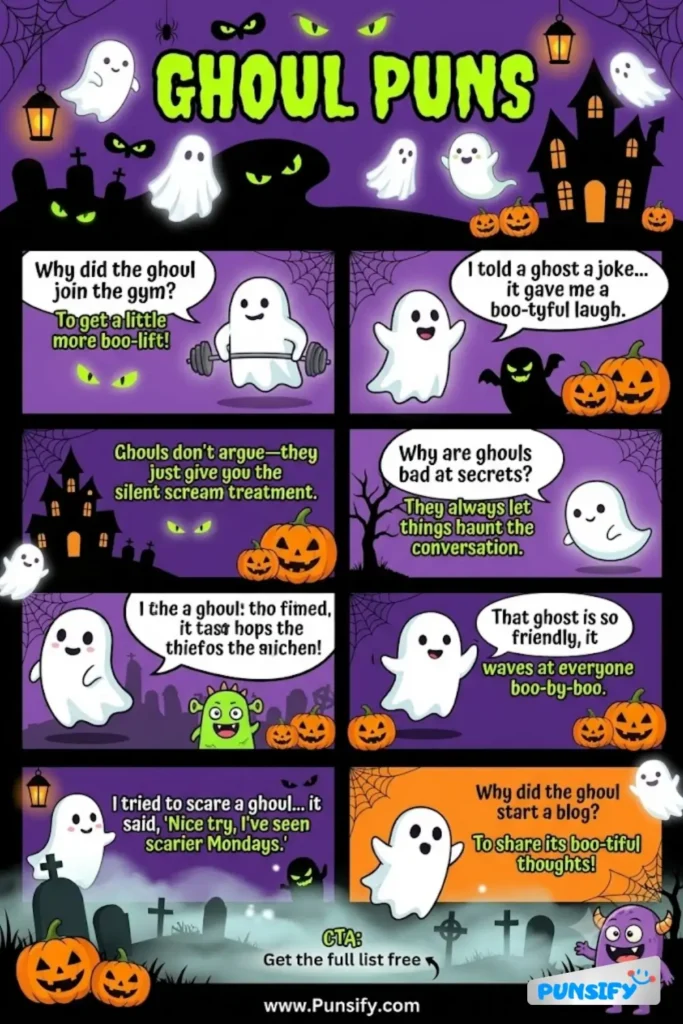 157+ Hilarious Ghoul Puns & Jokes to Haunt Your Friends with Laughter and Fun