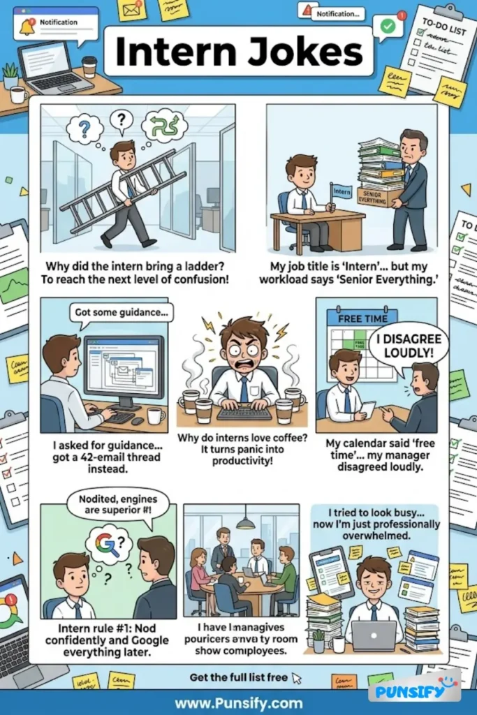 163+ Hilarious Intern Jokes & Puns to Brighten Your Workday with Laughter