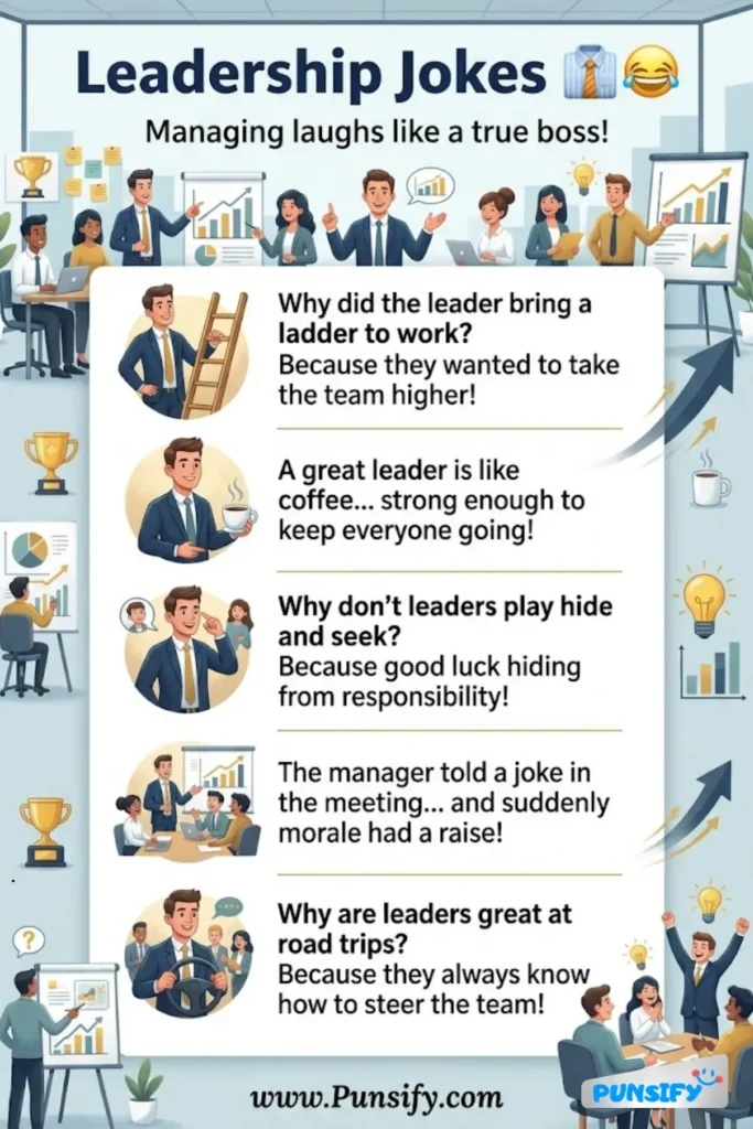 169 + Chuckles in Charge with Leadership Jokes and Puns for All Ages