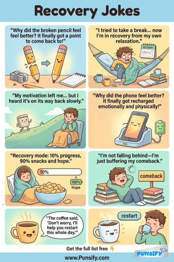 163+ Hilarious Recovery Jokes & Puns to Brighten Your Day and Lift Your Spirits