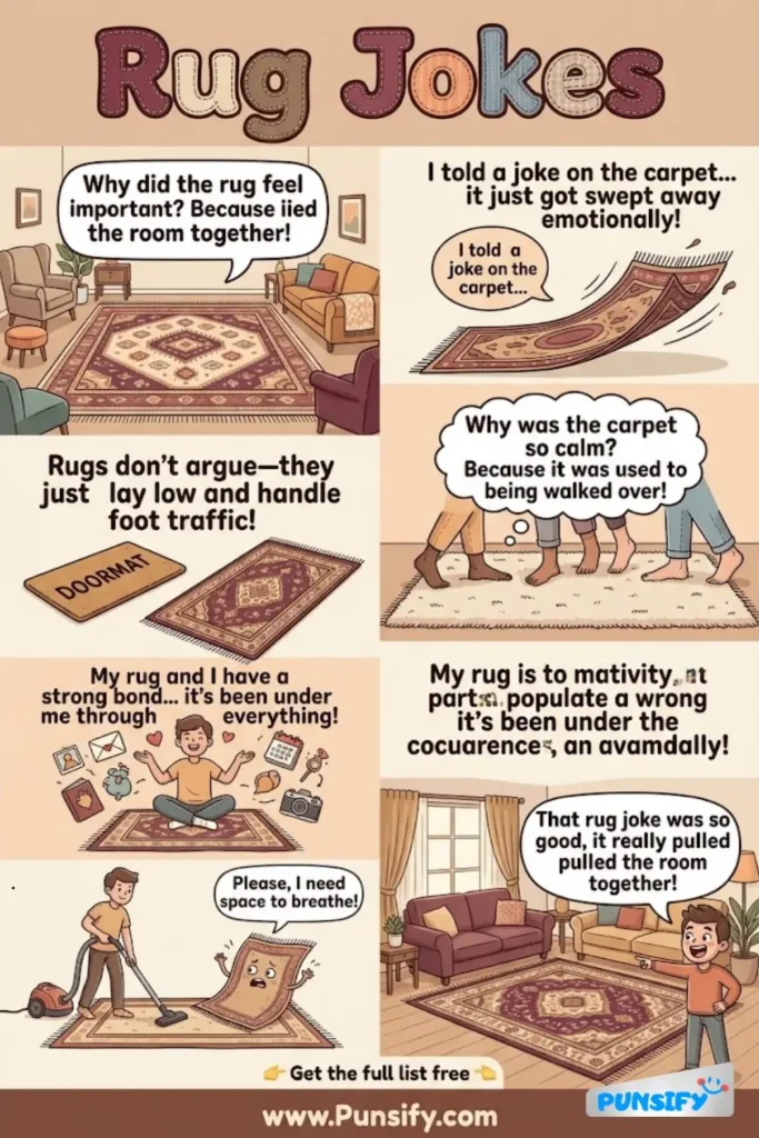 175+ Hilarious Rug Jokes & Puns That Will Weave Laughter Into Your Day