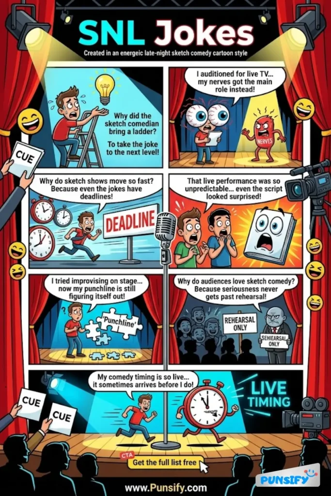 185+ Hilarious SNL Jokes & Puns for Endless Laughs and Family Fun Time