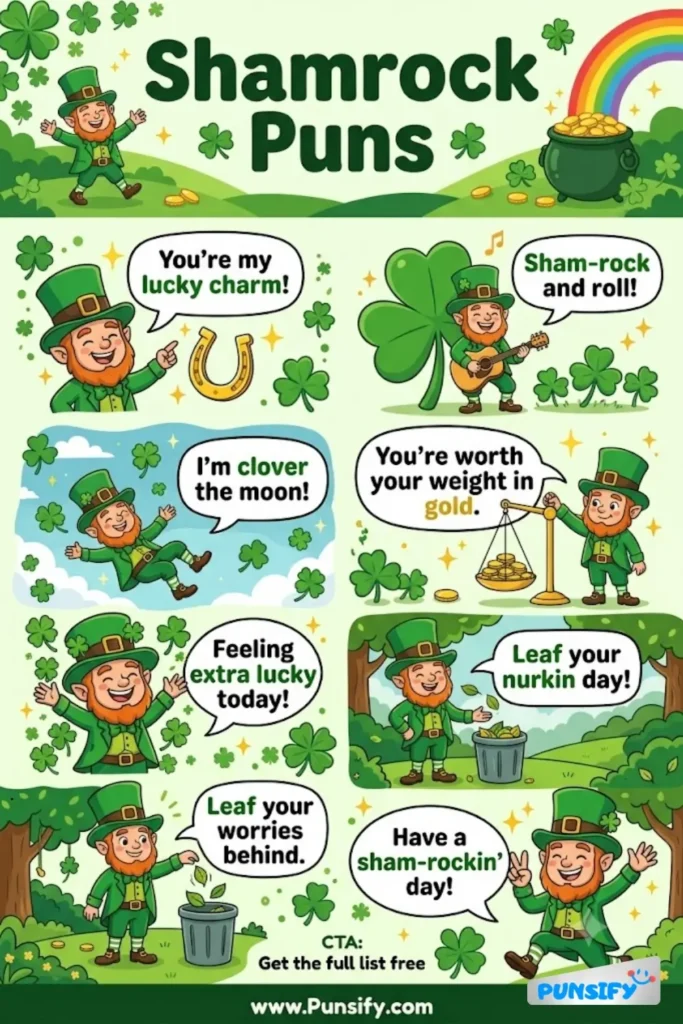 189+ Hilarious Shamrock Puns & Jokes for a Lucky Laugh and St. Patrick's Fun