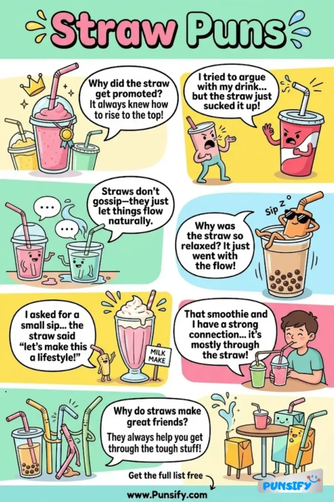 153+ Hilarious Straw Puns & Jokes That Will Make You Sip with Laughter