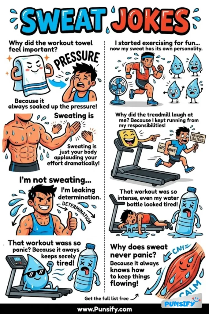 165+ Hilarious Sweat Jokes & Puns to Keep You Laughing Through the Heat