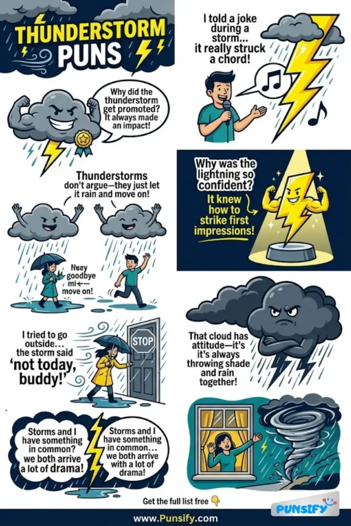175+ Hilarious Thunderstorm Puns & Jokes to Brighten Your Rainy Days