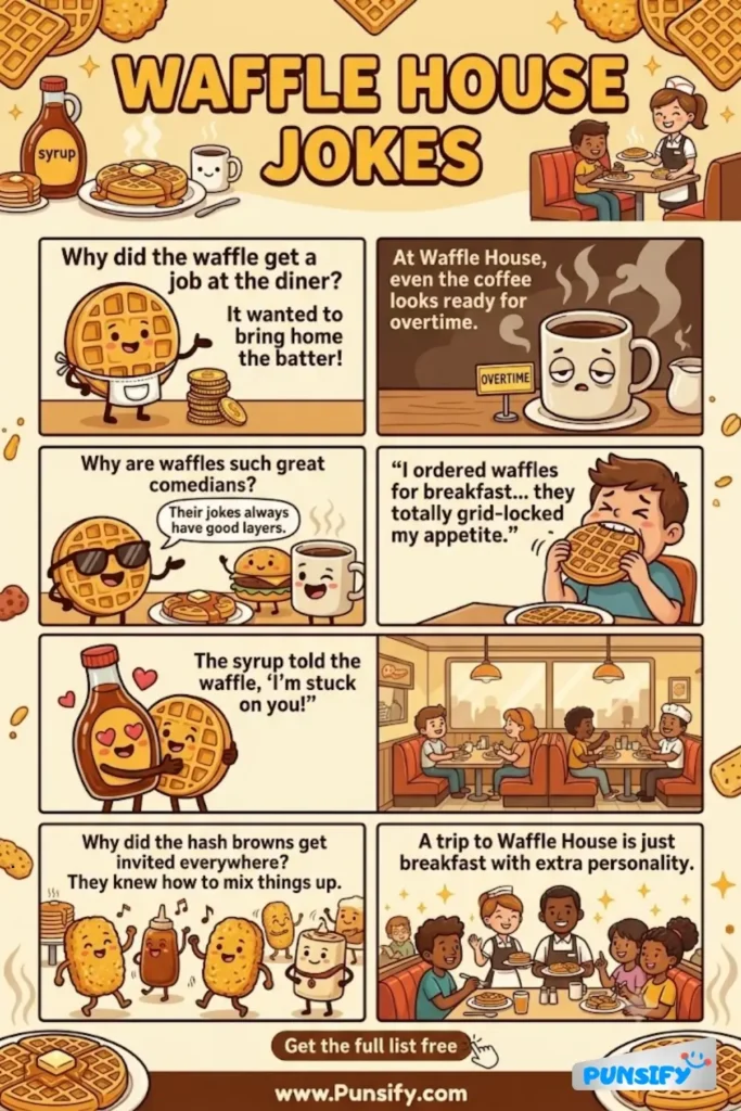 165+ Hilarious Waffle House Jokes & Puns That Will Make You Crave Laughter