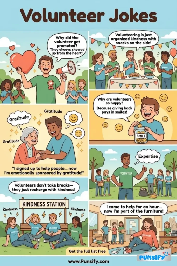 169+ Hilarious Heartstrings of Volunteer Jokes & Puns to Tickle Your Funny Bone