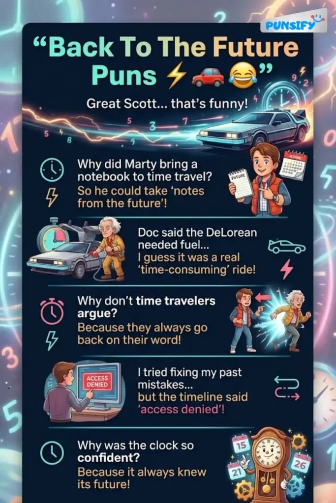 185+ Hilarious Back To The Future Puns for Time-Traveling Laughter