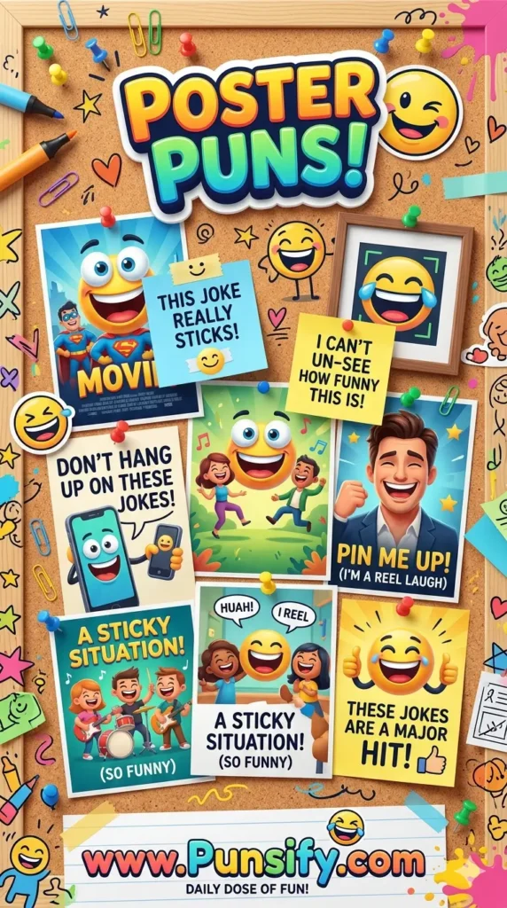 157+ Hilarious Poster Puns That Will Brighten Your Walls and Your Day