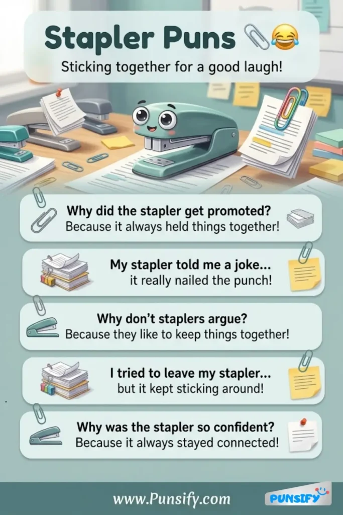 163+ Hilarious Stapler Puns and Jokes That Will Hold Your Laughter Together
