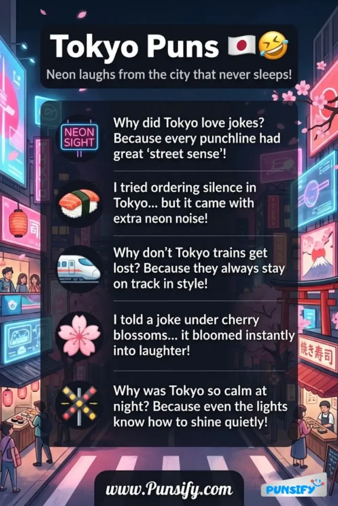 173+ Hilarious Tokyo Puns and Jokes That Will Make You Laugh Out Loud Today