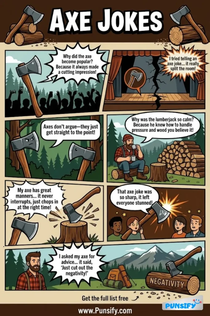 167+ Hilarious Axe Jokes & Puns That Will Chop You Up With Laughter and Giggles