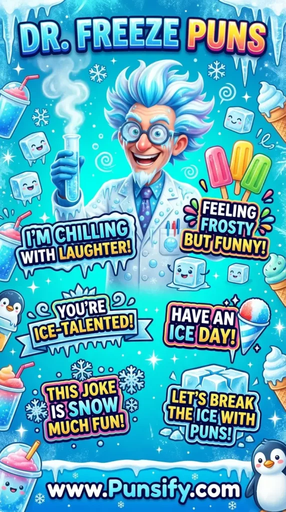 157+ Hilarious Dr Freeze Puns to Chill Your Sides and Spark Laughter