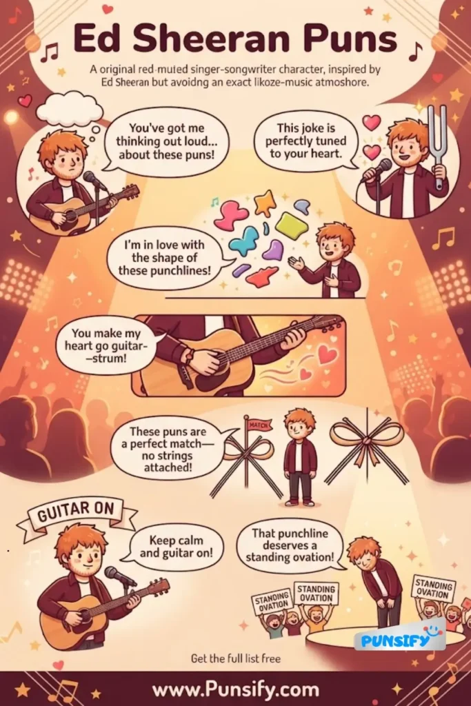 167+ Ed Sheeran Puns That Will Make You Sing with Laughter
