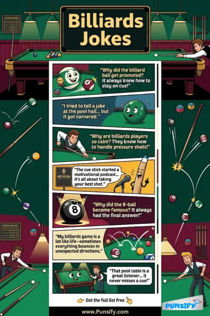 163+ Hilarious Billiards Jokes That Will Make You Cue Up for Laughter