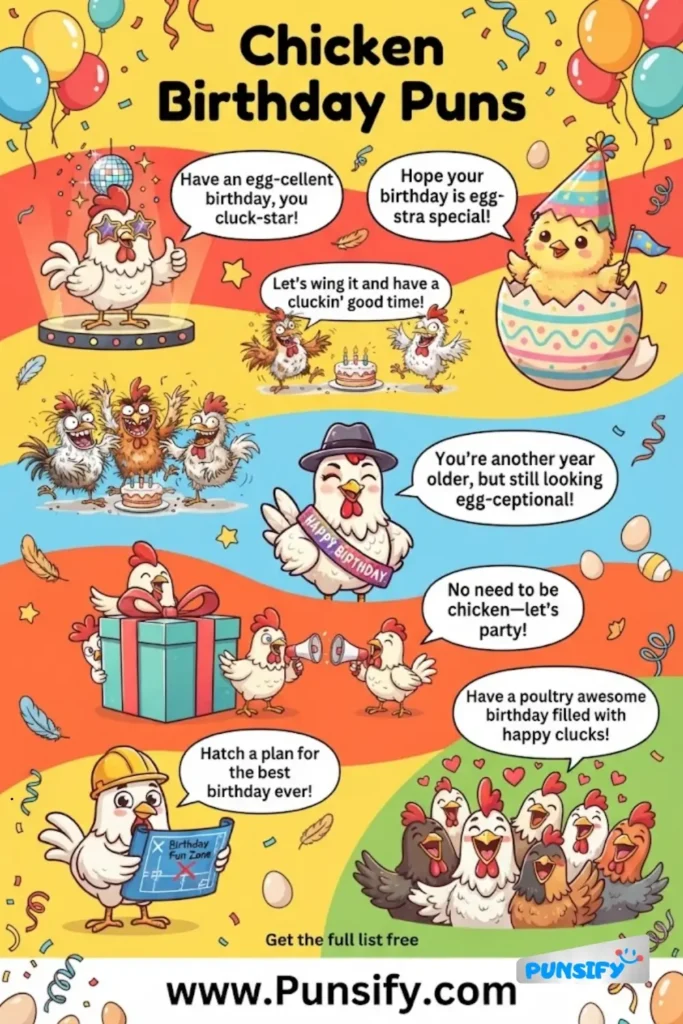 189+ Funny Chicken Birthday Puns to Cluck Up Your Celebration in 2026
