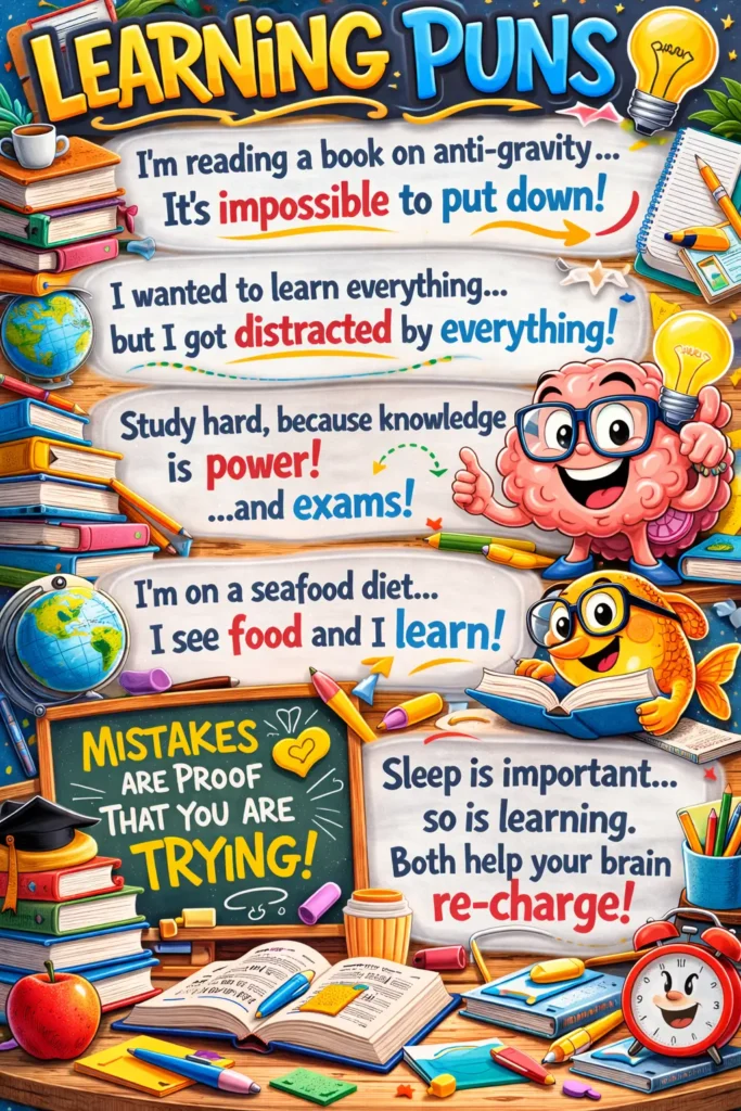 175+ Hilarious Learning Puns to Spark Joy and Ignite Laughter Today