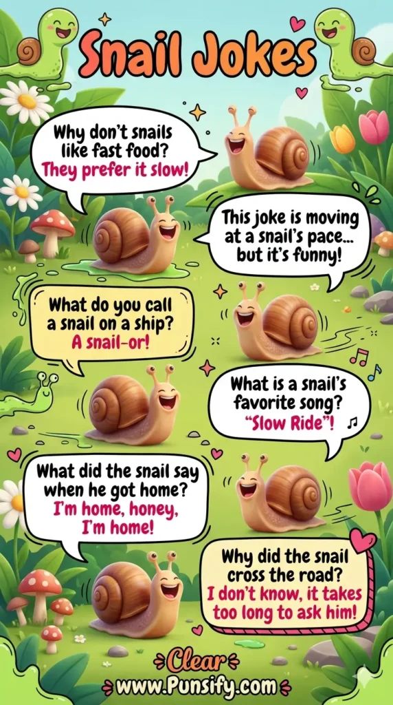 167+ Hilarious Snail Jokes That Will Make You Chuckle and Smile
