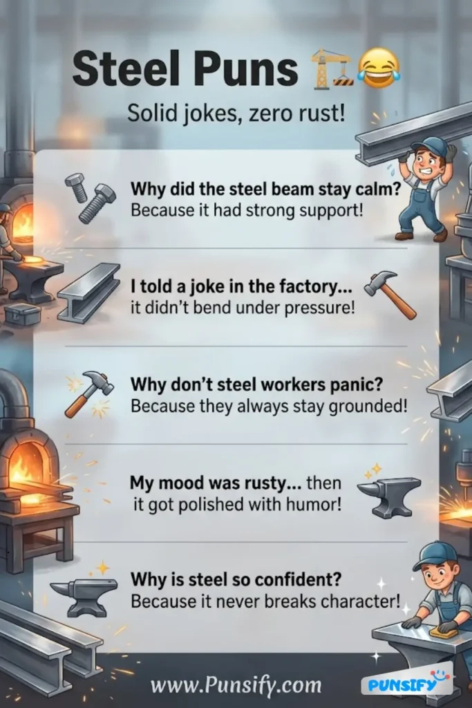 183+ Hilarious Steel Puns and Jokes That Will Forge a Smile on Your Face