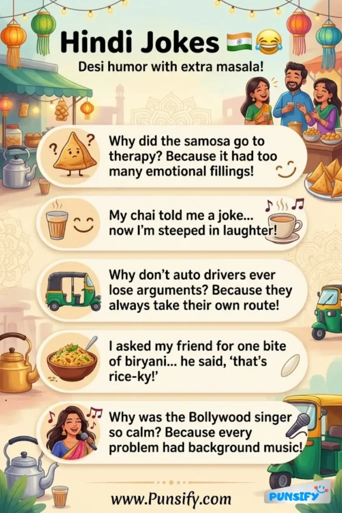 169+ Hilarious Hindi Jokes And Puns to Brighten Your Day with Laughter and Fun