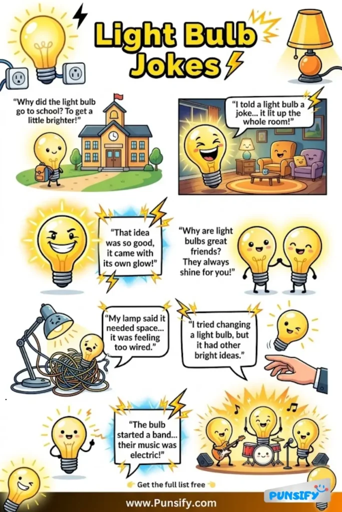 187+ Hilarious Light Bulb Jokes & Puns That Will Brighten Your Day Instantly