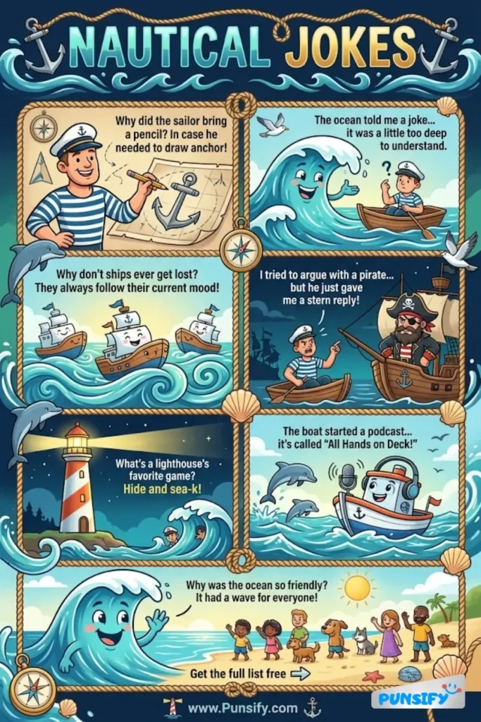 153+ Hilarious Nautical Jokes & Puns to Make Waves of Laughter for Everyone