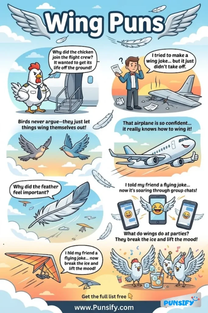 187+ Hilarious Wing Puns & Jokes That Will Make You Fly with Laughter Today
