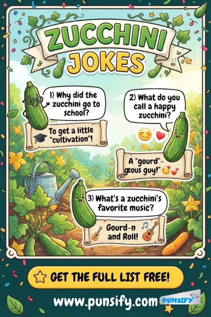 193+ Hilarious Zucchini Jokes for Laughs That Are Simply Unbe-leaf-able