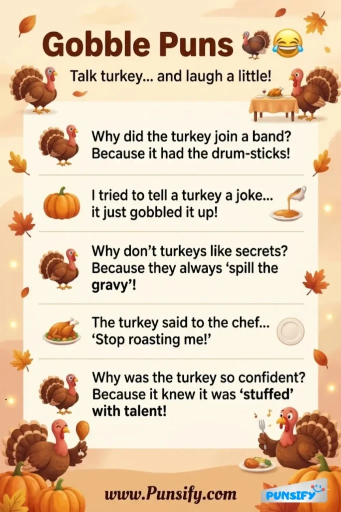 157+ Hilarious Gobble Puns and Jokes to Make Your Thanksgiving Extra Fun