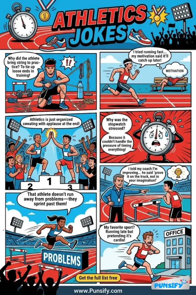 153+ Hilarious Athletics Jokes & Puns That Will Run Circles Around Your Senses