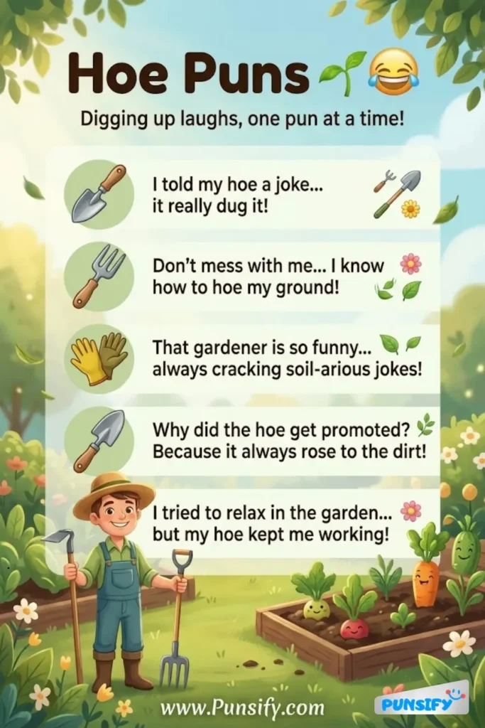 163+ Hilarious Hoe Puns and Jokes to Dig Up Laughter and Fun for Everyone