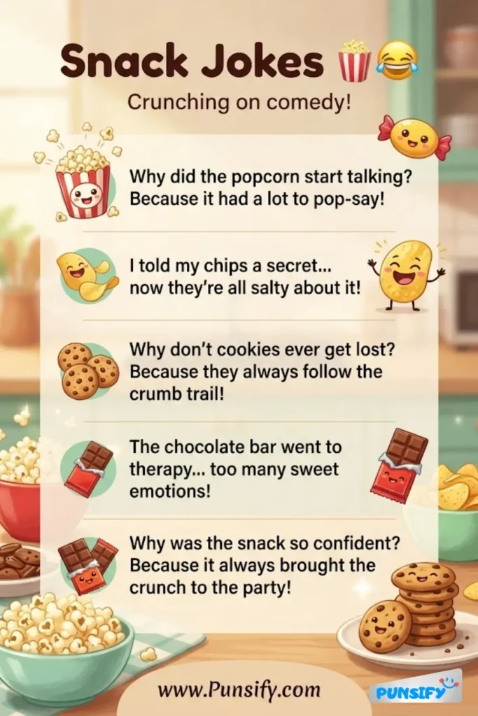 187+ Hilarious Snack Jokes and Puns to Tickle Your Taste Buds and Your Funny Bone