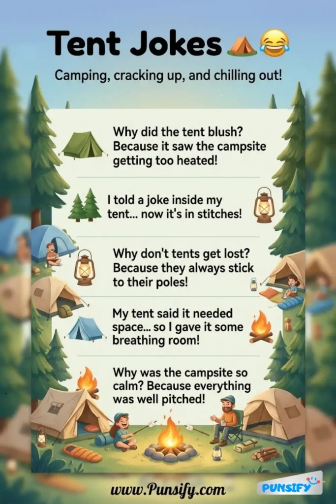 169+ Hilarious Tent Jokes and Puns That Will Make You Pitch Your Sides Laughing