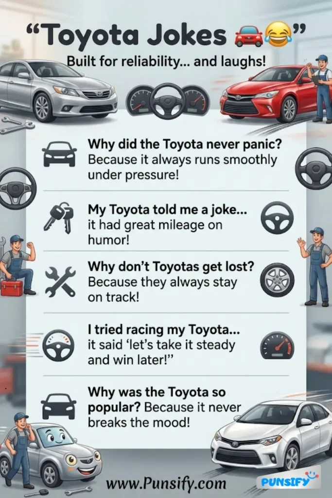 167+ Hilarious Toyota Jokes and Puns That Will Drive You to Laughter and Fun