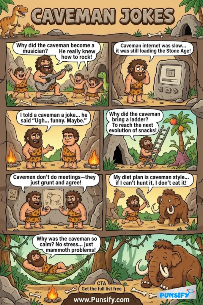 159+ Rib-Tickling Caveman Jokes and Puns to Make You Roar with Laughter