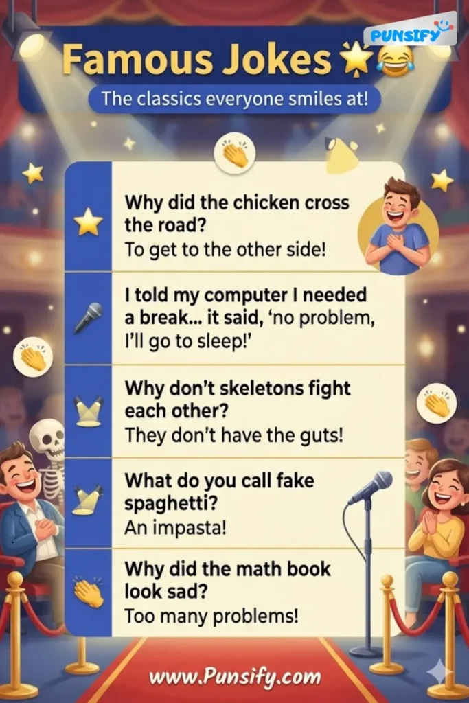 157+ Hilarious Hijinks with Famous Jokes and Puns That'll Crack You Up