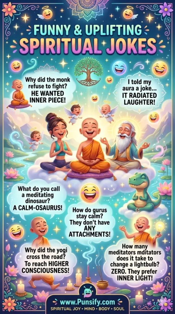 Heavenly Giggles: 129+ Spiritual Jokes to Enlighten Your Day