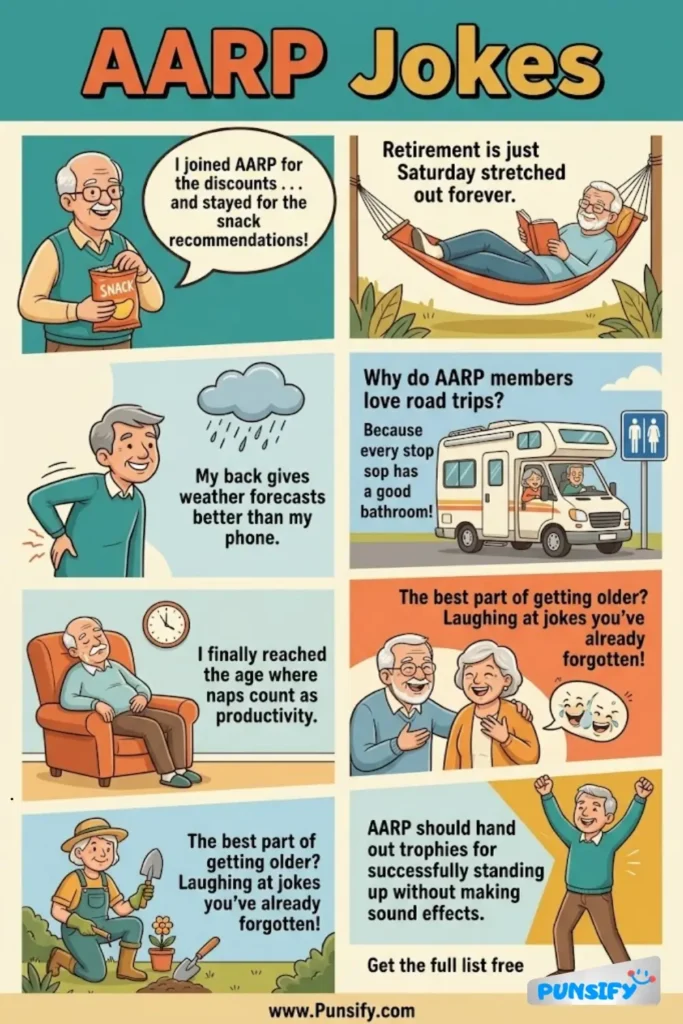 193+ Hilarious AARP Jokes That'll Make You LOL Till You&rsquo;re 'Knees-Deep' in Laughter