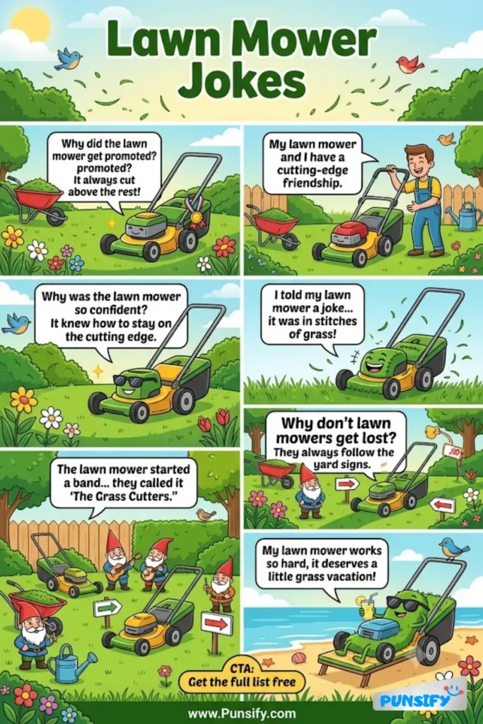 167+ Hilarious Lawn Mower Jokes & Puns That Will Cut Up Your Day with Laughter