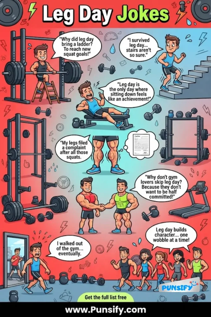 185+ Leg Day Jokes That Will Keep You Laughing All Workout Long in 2026
