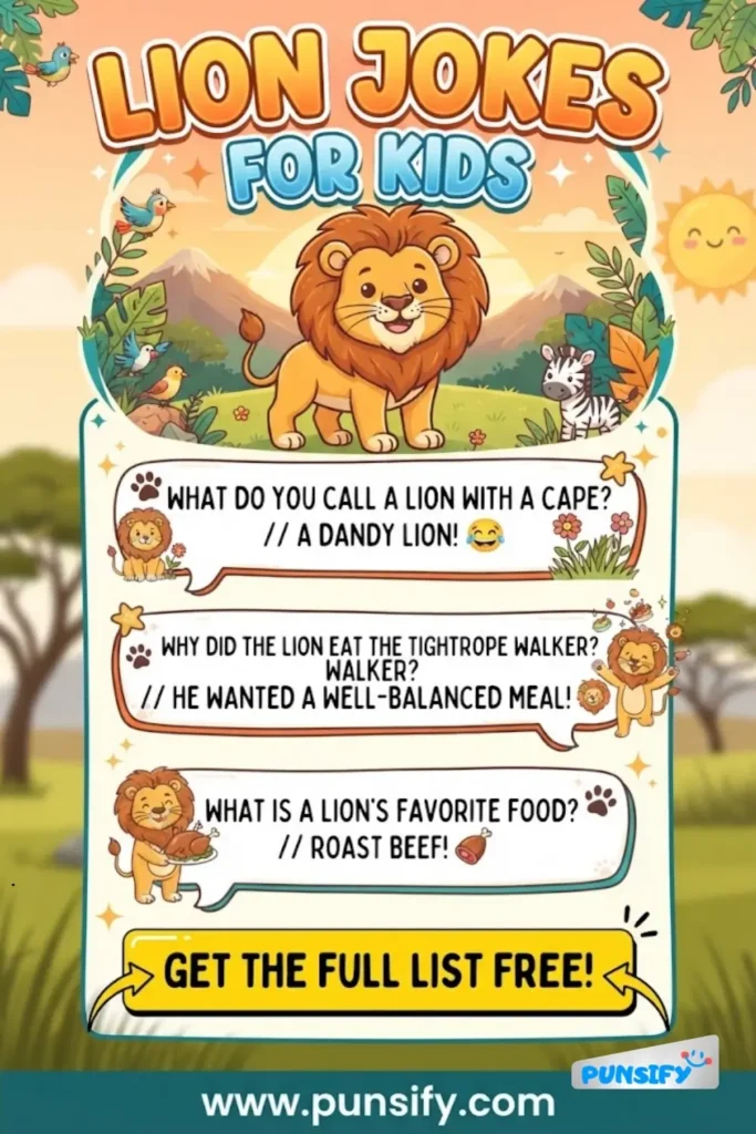 159+ Lion Jokes For Kids That Roar With Laughter and Fun