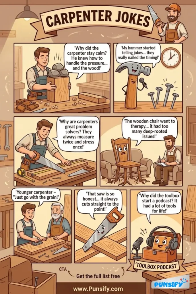 167+ Hilarious Carpenter Jokes & Puns That Will Nail Your Funny Bone!